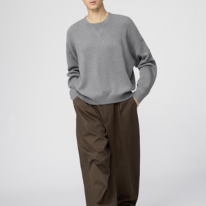 女裝 / 男女通用 柔滑棉質圓領針織衫