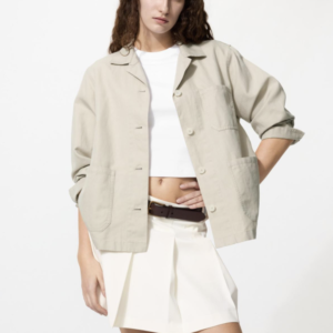 女裝 / 男女通用 麻質混紡外套