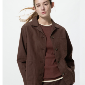 女裝 / 男女通用 麻質混紡外套